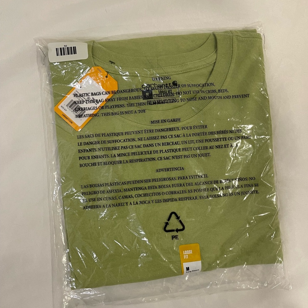 Carhartt Men's Loose fit Heavyweight Long Sleeve Logo Sleeve Graphic shirt NWT - Picture 6 of 9
